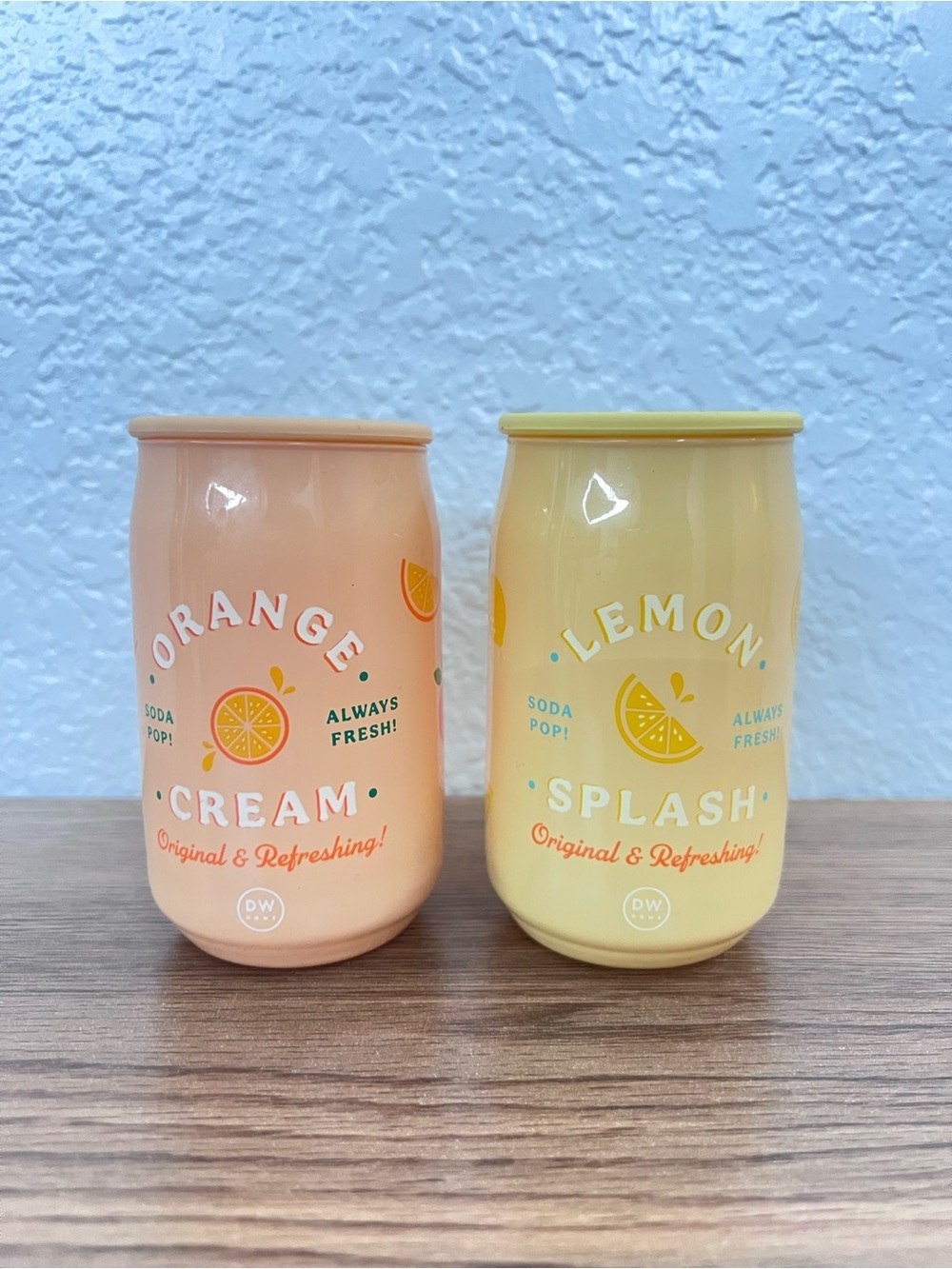 DW Home Soda Pop Candle Set – Orange Cream & Lemon Splash